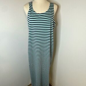 [Sail to Sable] Blue Stripped Maxi Dress - Size Large